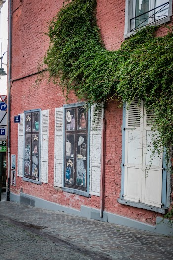 Pink And White Painted Building