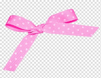, pink and white polka-dot ribbon illustration transparent background PNG clipart