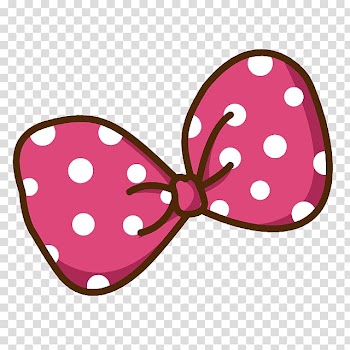 Pink and white ribbon , Kavaii , Bow transparent background PNG clipart