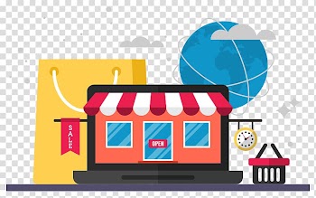 Pink and white store , Online marketplace E-commerce Online shopping Service Sales, Marketplace transparent background PNG clipart