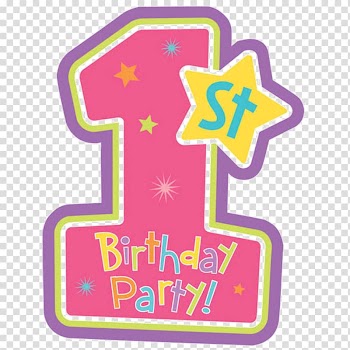 Pink and yellow 1st Birthday , Amscan 170901 Hugs & Stitches Girls 1st Birthday Invitations 1st Birthday Girl Tutu Amscan 9900012 2.7 m Happy 1st Birthday Girl Holographic Foil Banner, Birthday transparent background PNG clipart