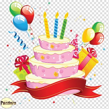 Pink and yellow cake and balloons illustration, Birthday cake Chocolate cake Wedding cake , happy birthday transparent background PNG clipart