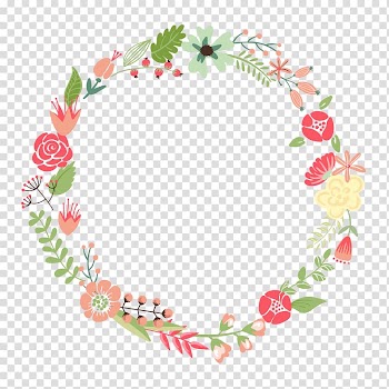 Pink and yellow flowers , Frames Flower Wreath , floral transparent background PNG clipart