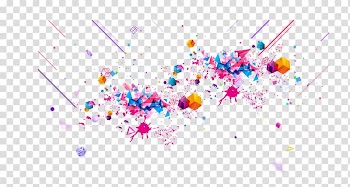 Pink and yellow paint artwork, Light Watercolor painting, Colorful fireworks material transparent background PNG clipart