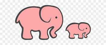 Pink Baby Elephant Clip Art 9 Png - Elephant And Baby Elephant Clipart