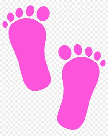 Pink Baby Footprints Clipart - Baby Foot Prints Pink