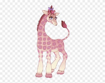 Pink Baby Giraffe Cartoons - Baby Giraffe Clip Art