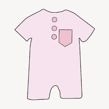 Pink baby romper sticker, kids | Free Vector - rawpixel