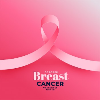 Pink background for breast cancer awareness month Free Vector