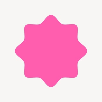 Pink badge collage element vector | Free Vector - rawpixel