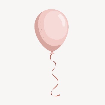 Pink balloon collage element, cute | Free Vector Illustration - rawpixel