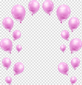Pink Balloon, hand-painted pearl balloons transparent background PNG clipart