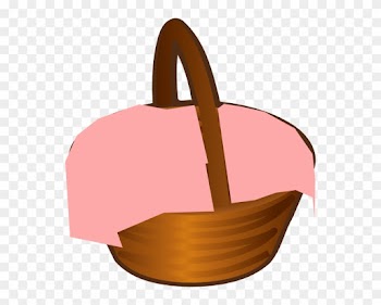 Pink Basket Cliparts - Baby Basket Cartoon Clipart Png