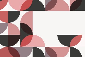 Pink Bauhaus border background, beige | Free Vector - rawpixel