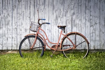 Pink Beach Cruiser Bicycle Near Wall