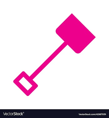 pink beach shovel icon