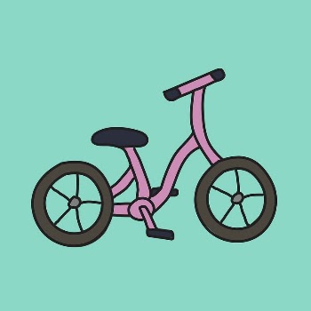 Pink bicycle cartoon illustration, vehicle | Free Photo Illustration - rawpixel