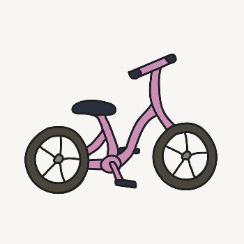 Pink bicycle cartoon illustration, vehicle | Free Photo Illustration - rawpixel