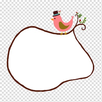 Pink bird on white stone , Cartoon Speech balloon , Cute cartoon bubble dialog transparent background PNG clipart