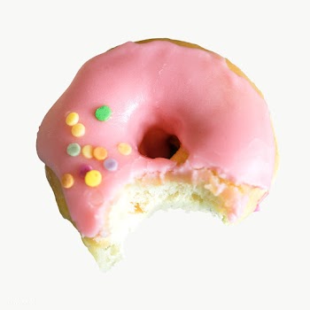 Pink bitten donut design element  | Free  transparent png - 2337394