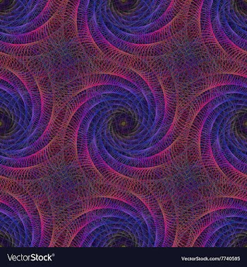 Pink blue string fractal spiral background vector image