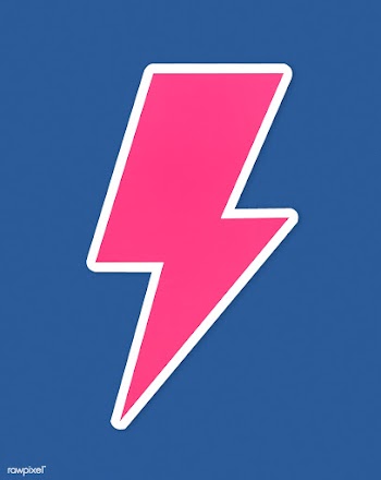 Pink bolt of lightning icon | Free stock psd mockup - 514418
