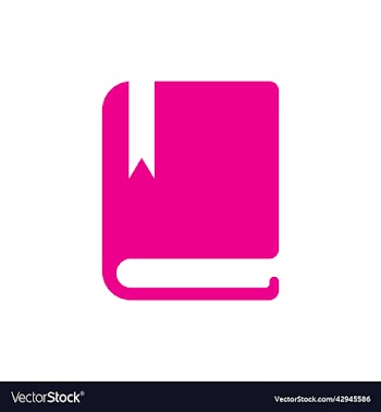 pink book or diary solid icon