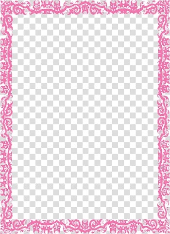 , Pink Border Frame transparent background PNG clipart