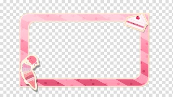 Pink borderline frame transparent background PNG clipart
