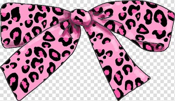 Pink Bow, black and pink ribbon decor transparent background PNG clipart