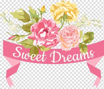 Pink, brown, and red floral sweet dreams illustration, Garden roses Flower Watercolor painting, Hand-painted colorful flowers transparent background PNG clipart
