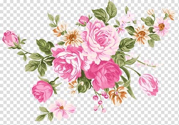 Pink, brown, and white flowers , Beach rose Flower Pink, Watercolor flower transparent background PNG clipart