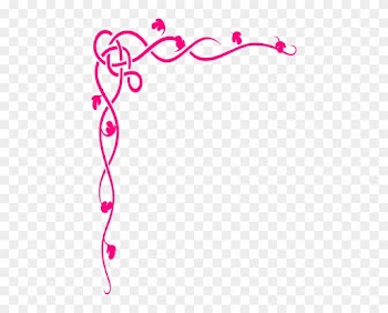 Pink Brown Flower Border Clip Art At Clkercom Vector - Pink Flowers Border Clip Art