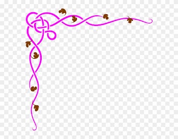 Pink Brown Flower Border Svg Clip Arts 600 X 577 Px - Card Borders