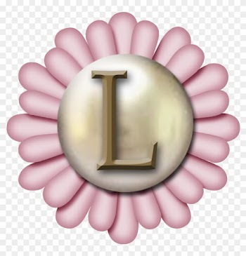 Pink Brown, Pastel Colors, Pink Flowers, Clip Art, - Letter