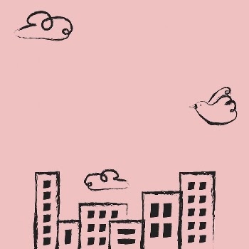 Pink buildings background, doodle border | Free Vector - rawpixel