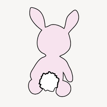 Pink bunny doodle clipart, plush | Free PSD - rawpixel