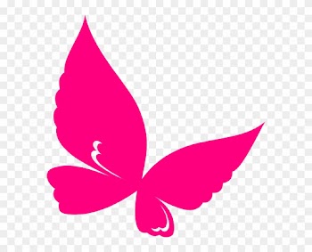 Pink Butterfly Border Clipart - Pink Butterfly Clip Art
