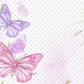 Pink butterfly png border frame | Free PNG - rawpixel