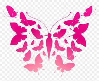 Pink Butterfly,vector 1000*1000 Transprent Png Free - Pink Butterfly,vector 1000*1000 Transprent Png Free