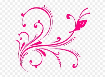 Pink Butterfly Vector Png - Pink Butterfly Border Png