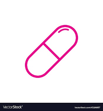 pink capsule outline icon