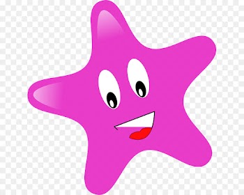 pink cartoon purple violet starfish