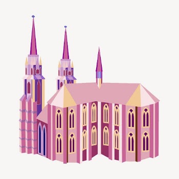 Pink castle collage element, fairy | Free PSD - rawpixel