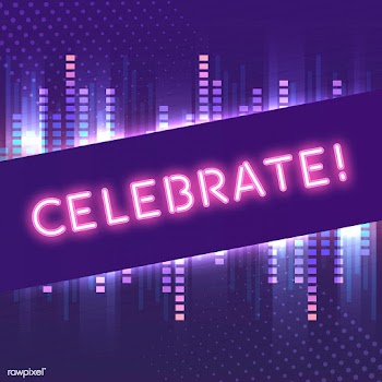 Pink celebrate neon signboard vector | Free stock vector - 535218