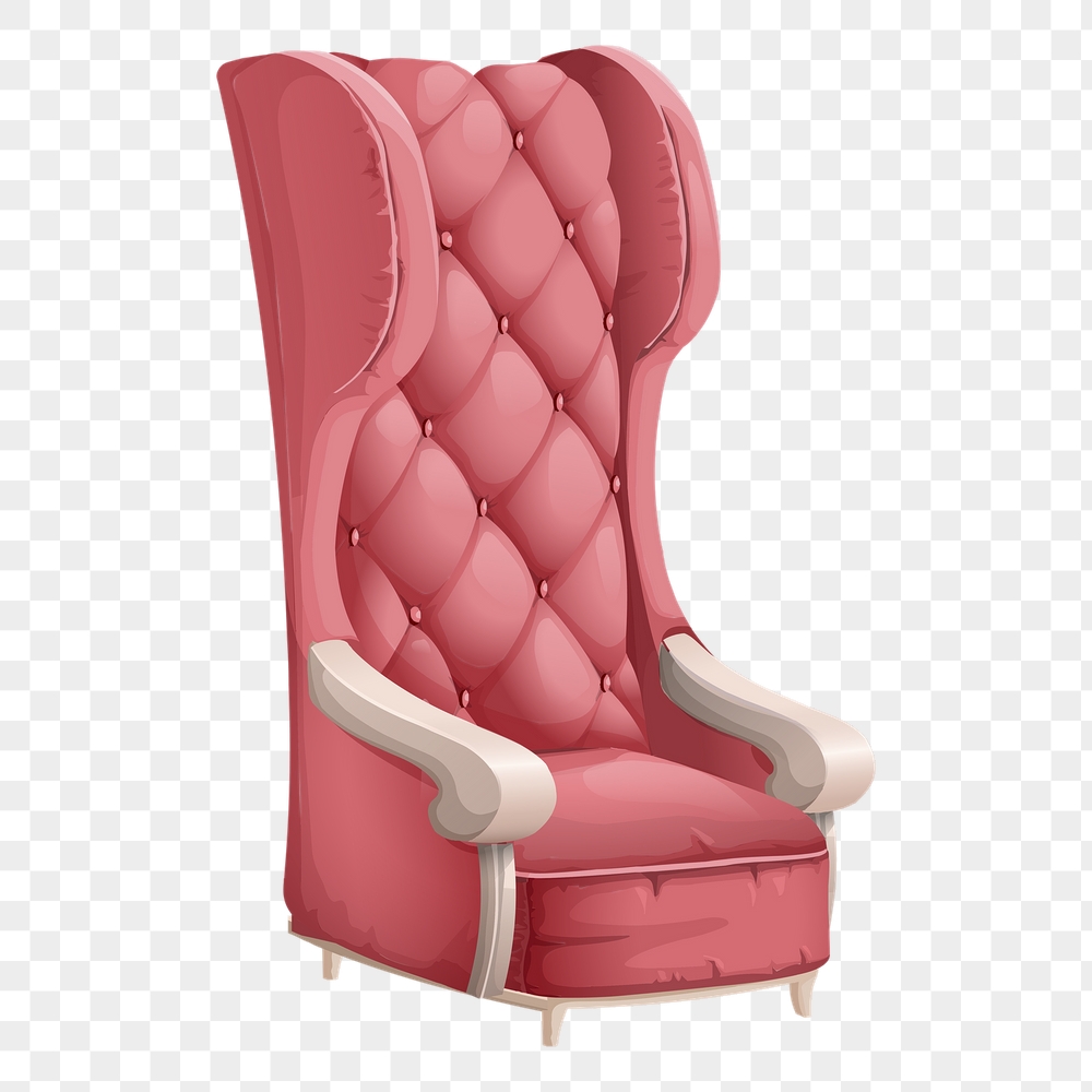 Pink chair png sticker, furniture | Free PNG - rawpixel