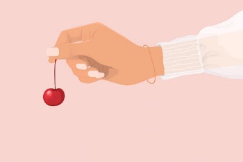 Pink cherry background, fruit border | Free Photo Illustration - rawpixel