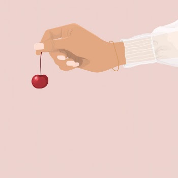 Pink cherry background, fruit border | Free Vector Illustration - rawpixel