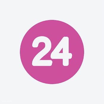 Pink circle 24 icon isolated on background | Free stock vector - 457540