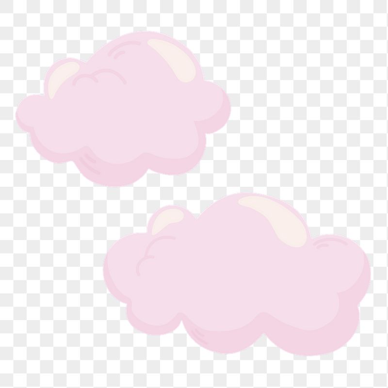 Pink cloud png sticker, cute | Free PNG Illustration - rawpixel